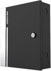 Hikvision kontroler prolaza za 4 vrata; mogućnost spajanja 4 čitača kartica (Wiegand interface); kapacitet 10.000 Kartica; pamti do 50.000 događaja; komunikacija TCP/IP; napajanje 12VDC