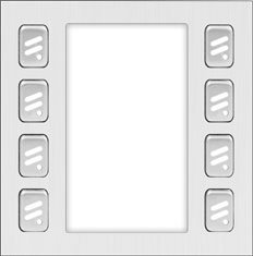 Modul s 8 mehaničkih pozivnih tipki i pozadinskim osvjetljenjem