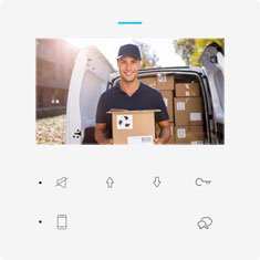 4.3'' TFT hands-free monitor za DVC interfonske sustave. Tanko kućište bijele boje